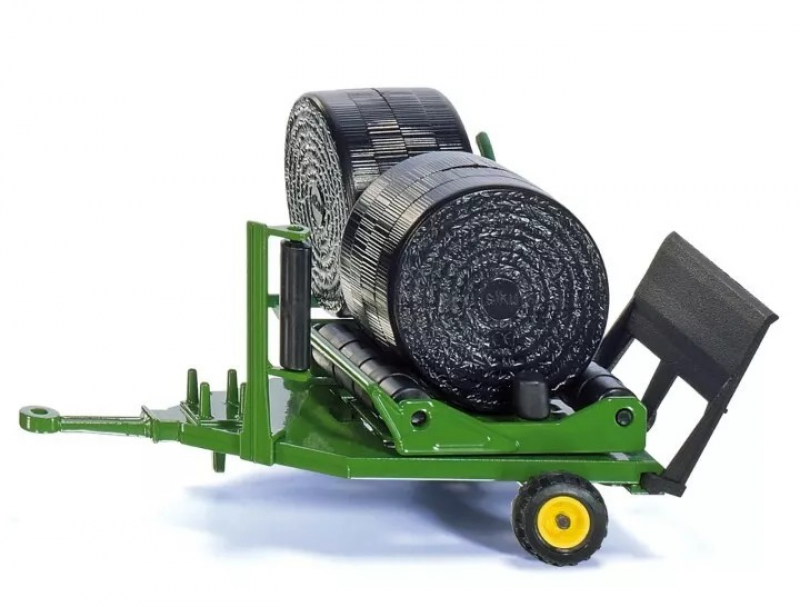 Siku Round Bale Wrapper with two wrapped bales